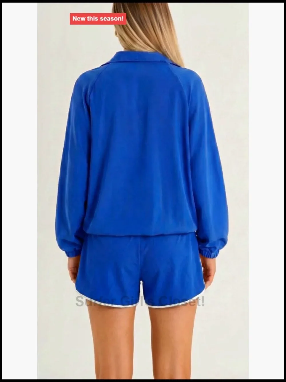 UPF 50+ Quarter Zip Pullover & Short Set 2 Piece Athleisure